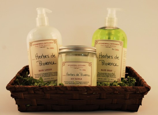 Stonewall  Herbs de Provence candle, hand soap and lotion from Sharon Elizabeth's Floral Designs in Berlin, CT
