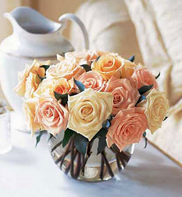 Perfect Pastel Roses from Sharon Elizabeth's Floral Designs in Berlin, CT